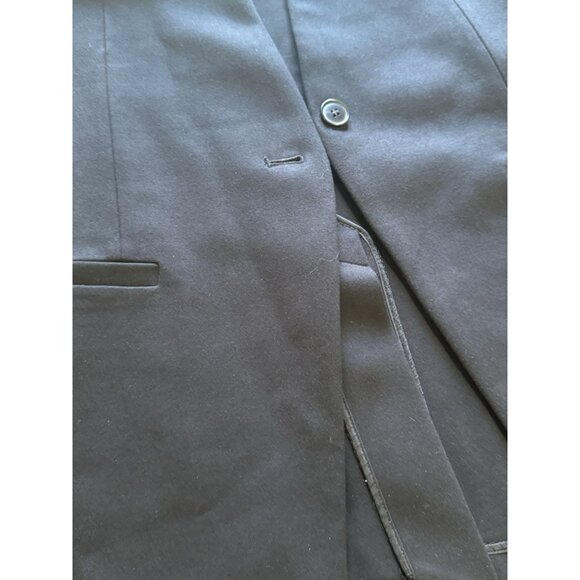 Spanx Perfect Collarless Blazer Black Ponte Knit Jacket Oversized Women’s Size M - Picture 6 of 16